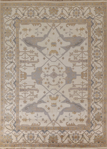 Ivory Wool Oushak Oriental Area Rug 8x10