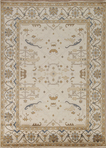 Geometric Wool Oushak Oriental Area Rug 8x10