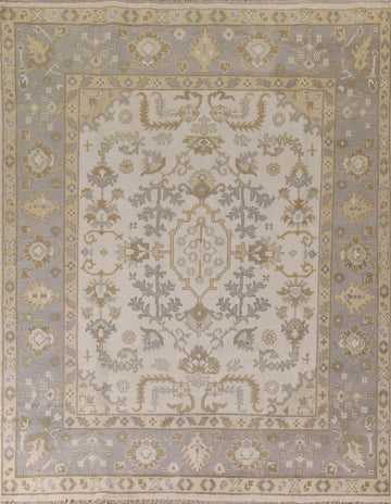 Ivory Wool Oushak Oriental Area Rug 8x10