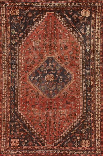 Antique Shiraz Persian Area Rug 6x9