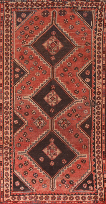 Antique Wool Lori Persian Runner Rug 4x9