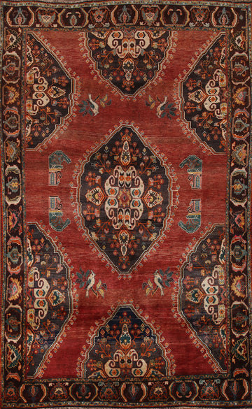Vegetable Dye Kashkoli Persian Area Rug 5x8