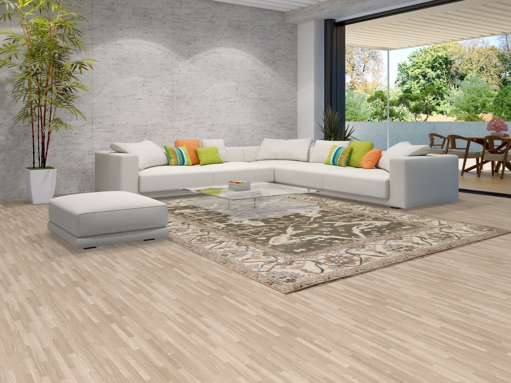 All-Over Green Oushak Living Room Area Rug 9x12