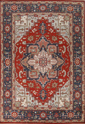 Geometric Wool Heriz Serapi Oriental Area Rug 9x12