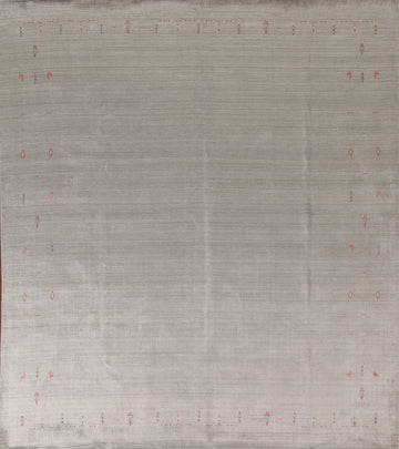 Striped Gabbeh Square Area Rug 10x10
