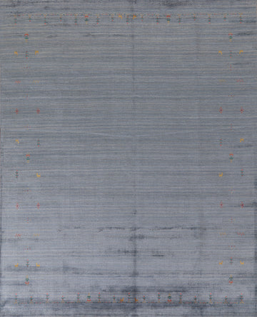Blue & Gray Gabbeh Oriental Area Rug 8x10