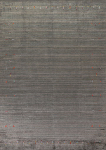 Striped Gabbeh Indian Area Rug 9x12
