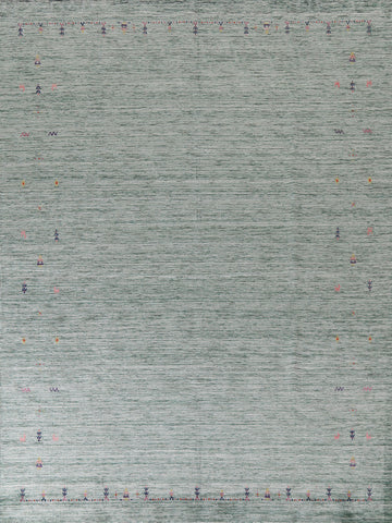 Striped Green Gabbeh Oriental Area Rug 8x10