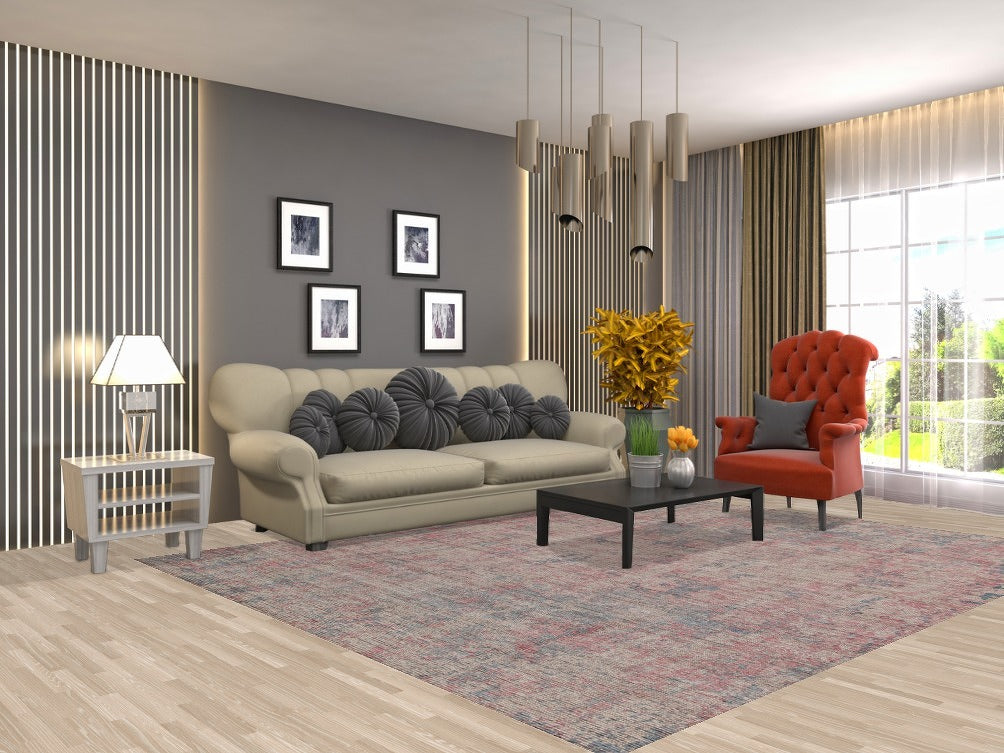 Handmade Wool Abstract Modern Area Rug 8x10