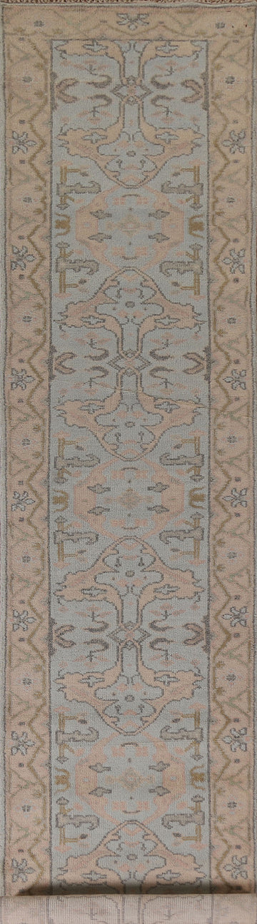 Handmade Oushak Oriental Runner Rug 3x16