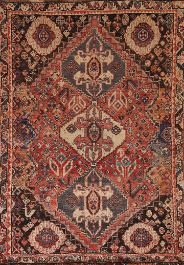 Tribal Vintage Shiraz Persian Rug 4x6