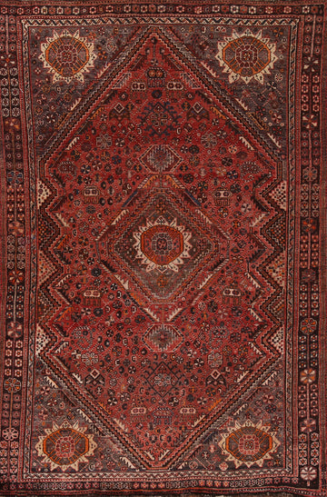 Tribal Wool Qashqai Persian Area Rug 5x9
