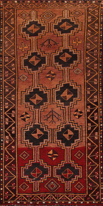 Handmade Wool Lori Persian Runner Rug 4x9