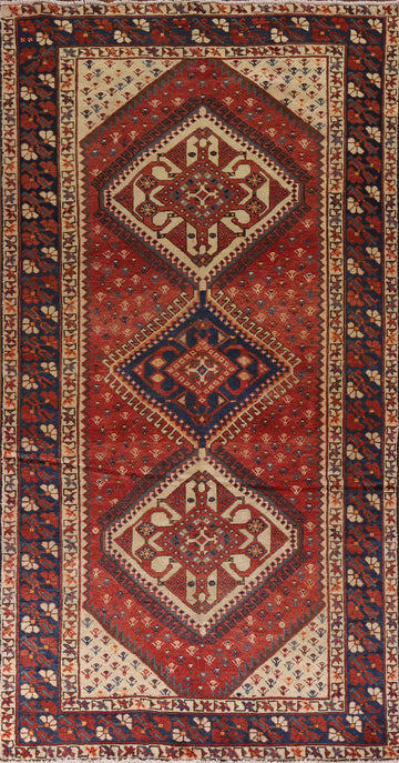 Vintage Wool Bakhtiari Persian Area Rug 5x10