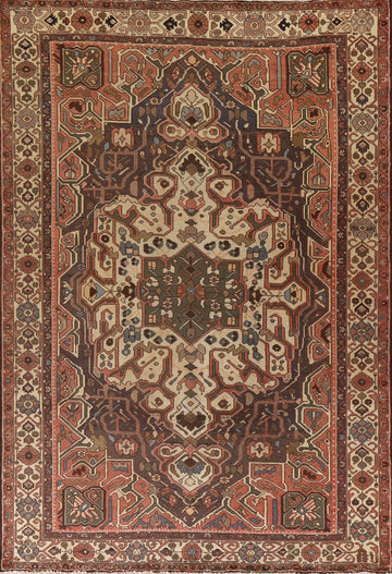 Geometric Bakhtiari Persian Area Rug 7x10