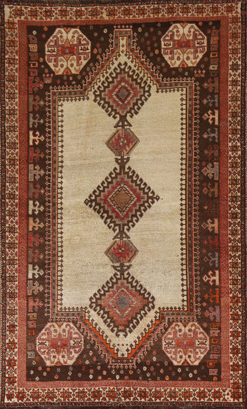 Geometric Gabbeh Persian Rug 4x7