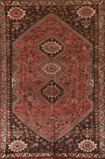 Vegetable Dye Qashqai Persian Area Rug 5x8