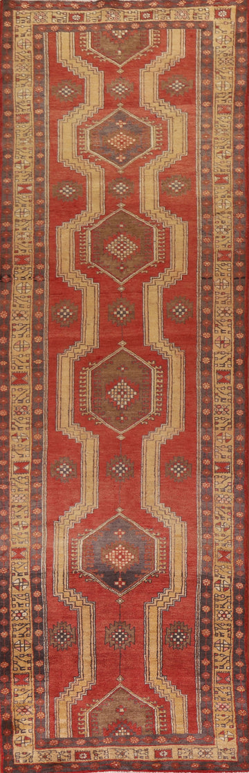 Vegetable Dye Ardebil Persian Runner Rug 3x12