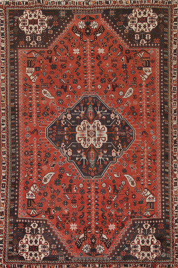 Vegetable Dye Shiraz Persian Area Rug 6x9