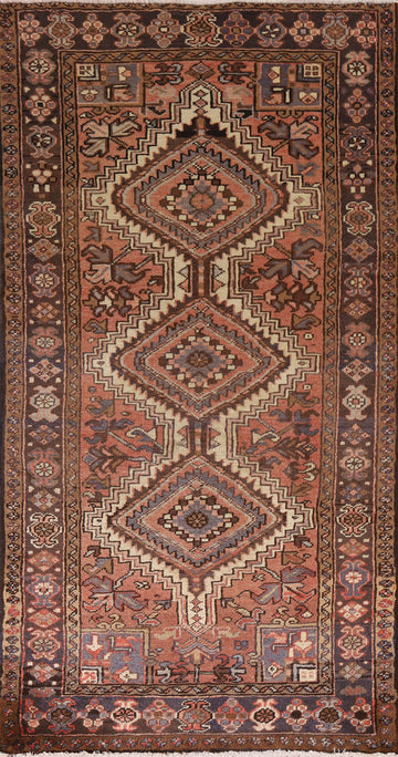 Vegetable Dye Heriz Persian Runner Rug 3x7