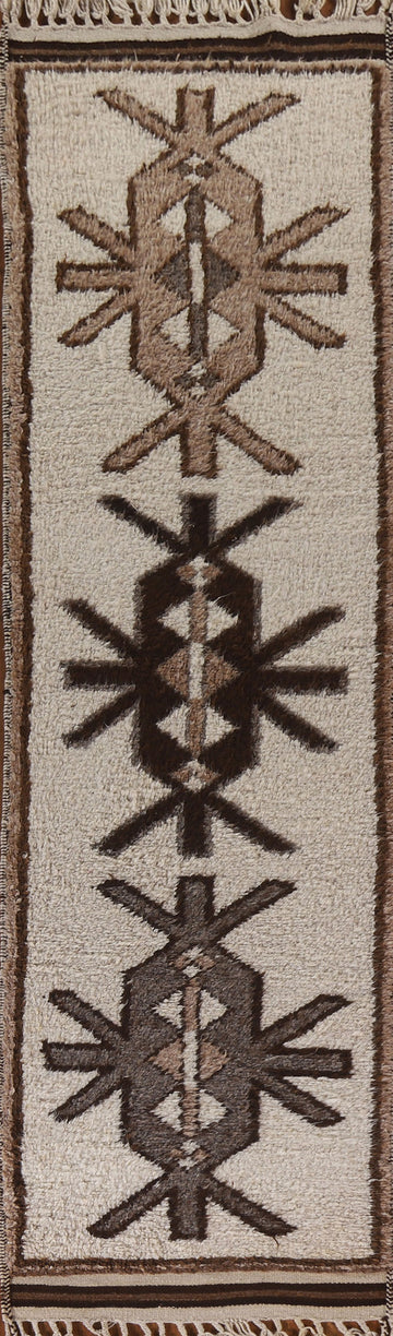 Vegetable Dye Kurdish Turkish Runner Rug 3x12