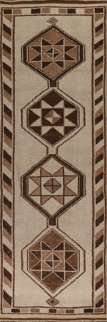 Natural Dye Kurdish Turkish Runner Rug 3x12
