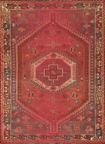 Tribal Geometric Qashqai Persian Rug 3x5