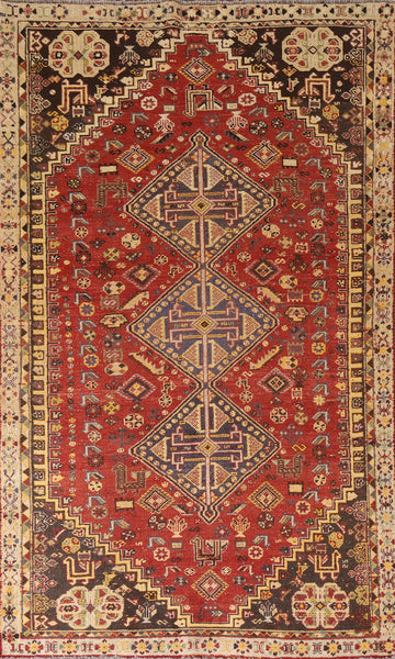 Animals Tribal Shiraz Persian Area Rug 5x8