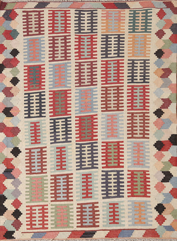 Vegetable Dye Kilim Qashqai Persian Rug 3x5
