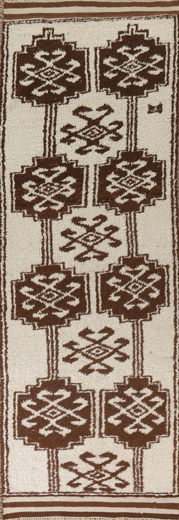 Tribal Wool Anatolian Natural Dye Turkish Rug 3x12