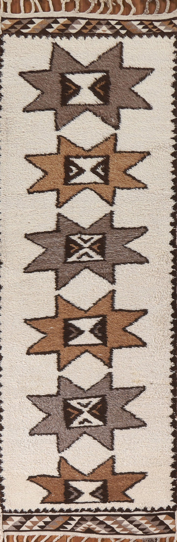 Natural Dye Anatolian Turkish Runner Rug 3x13
