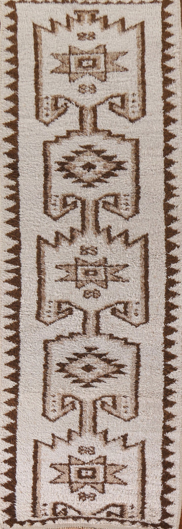 Geometric Anatolian Turkish Runner Rug 3x11