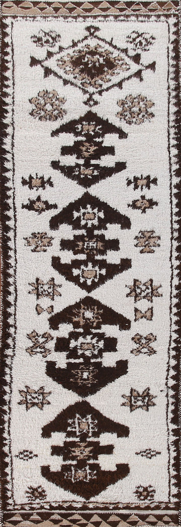 Geometric Anatolian Turkish Runner Rug 3x12