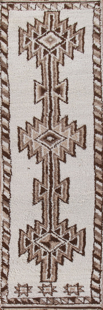 Natural Dye Anatolian Oriental Runner Rug 3x13