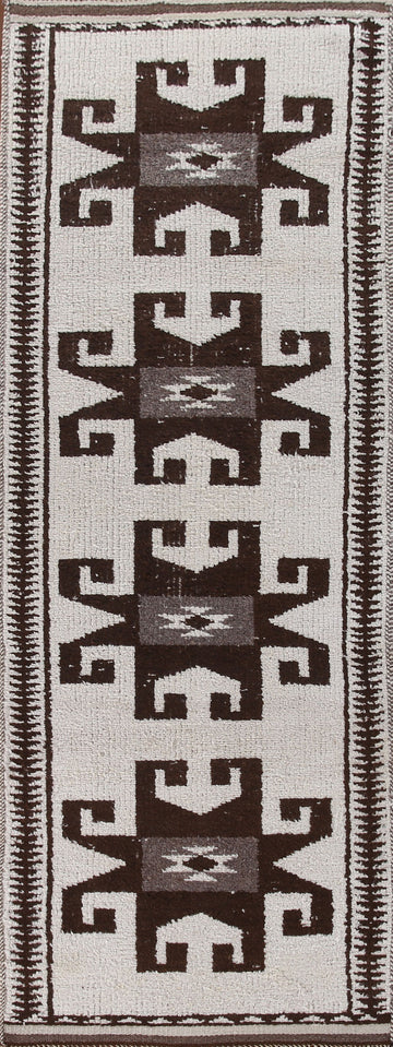 Natural Dye Anatolian Turkish Runner Rug 3x11