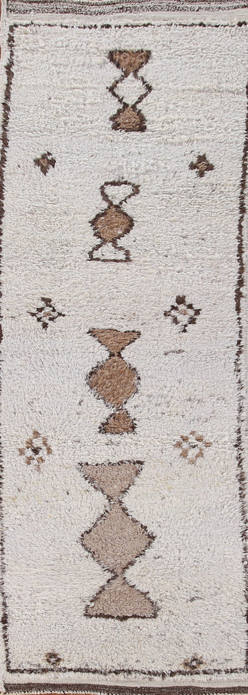 Natural Dye Anatolian Oriental Runner Rug 3x11