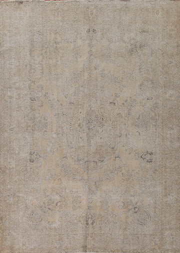 Muted Distressed Tabriz Persian Area Rug 9x13