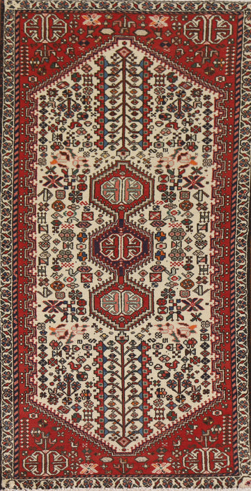 Geometric Wool Abadeh Persian Runner Rug 2x5