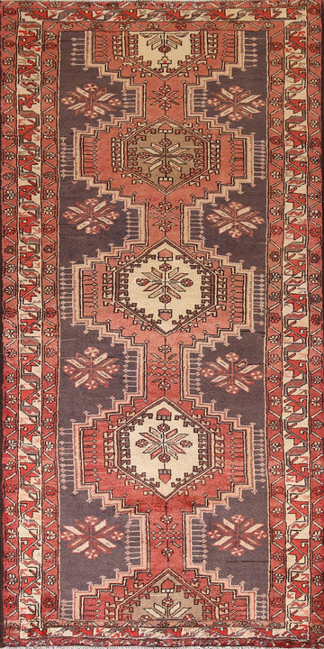 Geometric Ardebil Persian Runner Rug 4x9