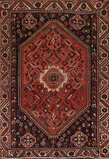 Tribal Wool Shiraz Persian Rug 4x6
