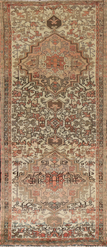 Vintage Wool Gharajeh Persian Runner Rug 2x6
