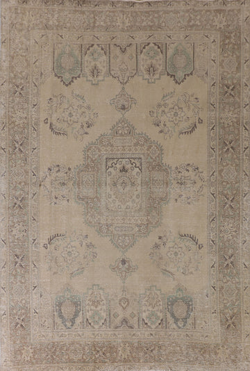 Distressed Tabriz Persian Area Rug 8x11