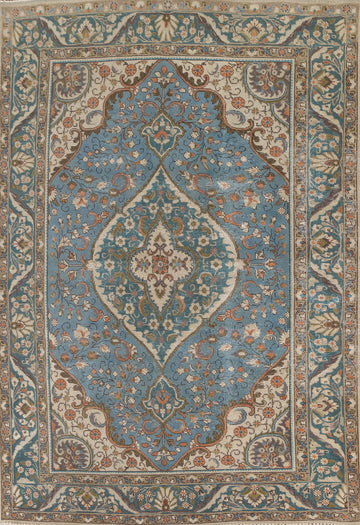 Distressed Over-Dyed Tabriz Persian Area Rug 7x10