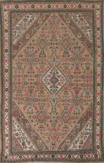 Geometric Hamedan Persian Area Rug 7x10