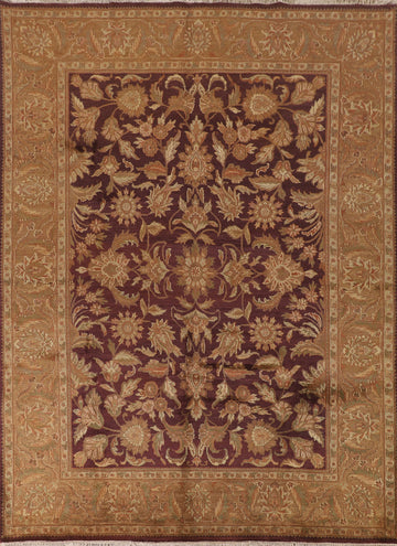 Floral Purple Agra Indian Area Rug 8x10