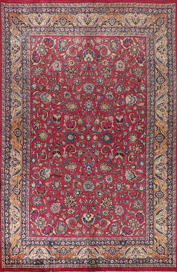 All-Over Floral Mashad Persian Area Rug 8x12