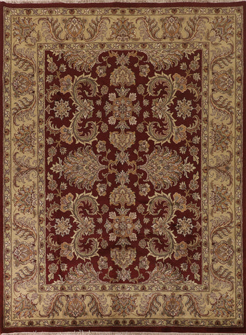 Red Floral Agra Indian Area Rug 8x10
