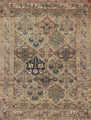 Garden Design Bakhtiari Persian Rug 4x5