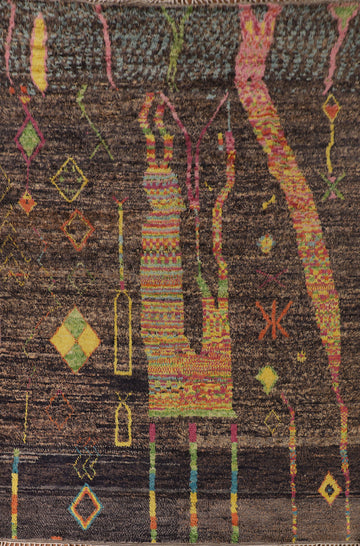 Tribal Moroccan Oriental Area Rug 9x13