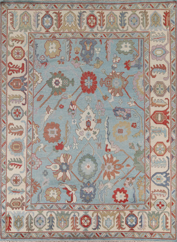 Light Blue Oushak Oriental Area Rug 8x10